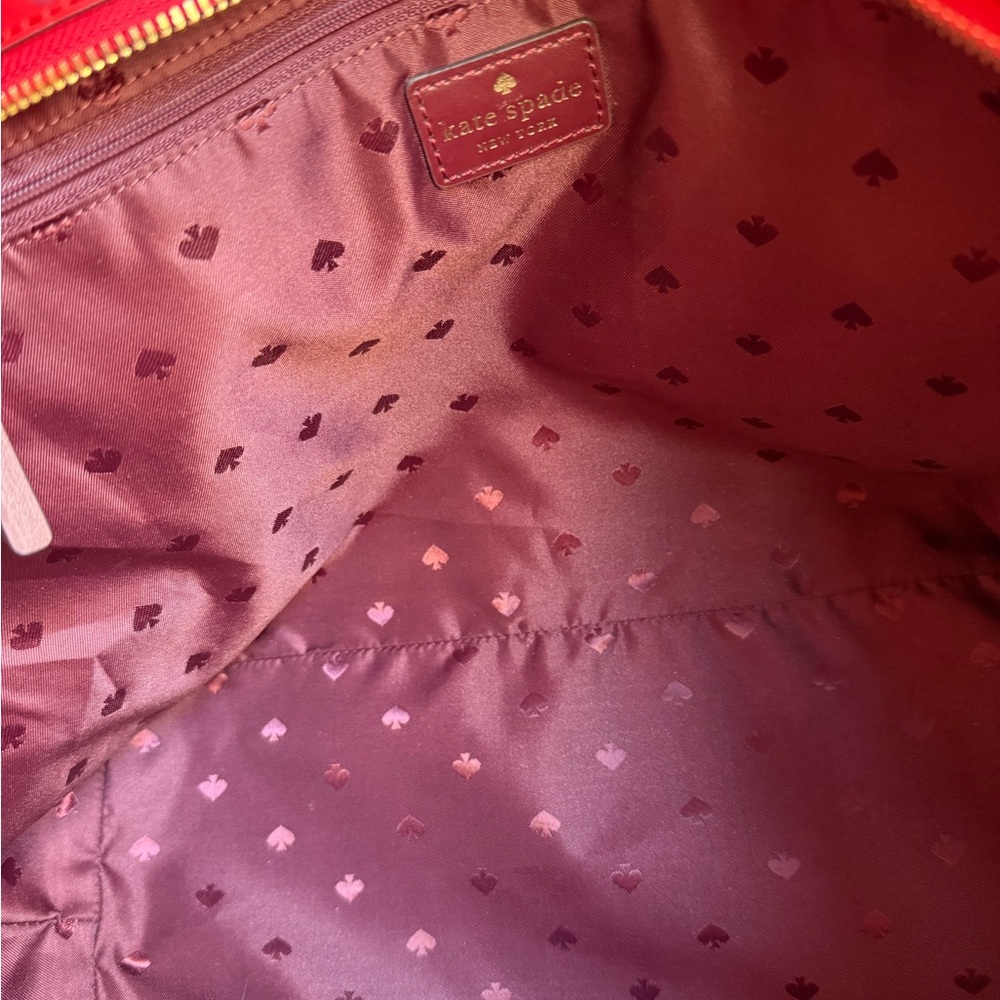 Kate spade Red Polka Dot Tote Bag no callouts only used a few times - Picture 10 of 13